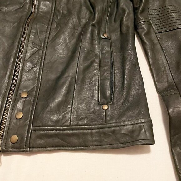 Moda International Womens Leather Jacket Size Medium - Picture 7 of 16